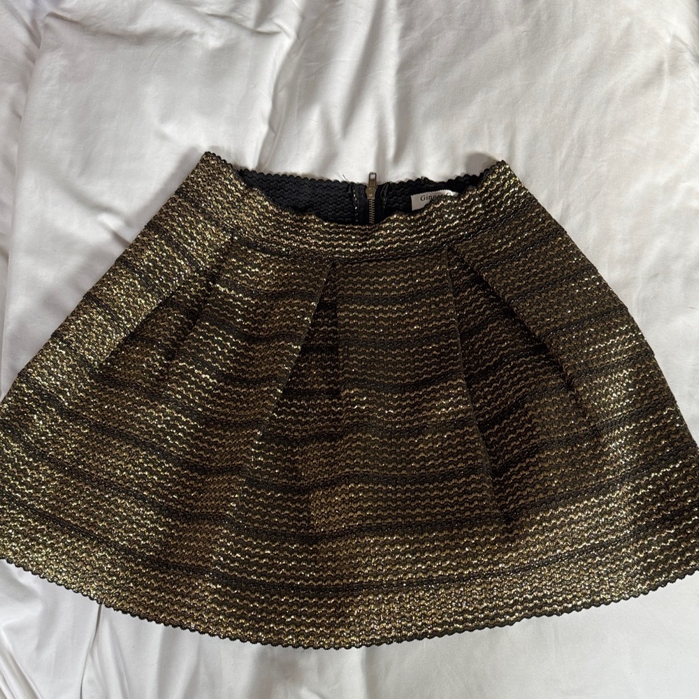 Ginger G Gold and Black Mini Skirt